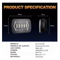 thumbnail image 4 of 5x7'' Faro Rectangular H4 Lupa Led Alto Bajo Beam Jeep/moto, 4 of 6