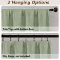 thumbnail image 6 of MKHILL Aether 120 Inch Extra Long Sage Green Blackout Curtains for Sliding Glass Doors Large Patio, 2 Panels Thermal Insulated Room Darkening Drapes, Each 50"W x 120"L(10 Feet), Sage Green, 6 of 11