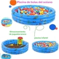 thumbnail image 2 of Alberca Inflable Redonda De 3 Niveles, Juguete De Agua para Adultos (Azul), 2 of 4