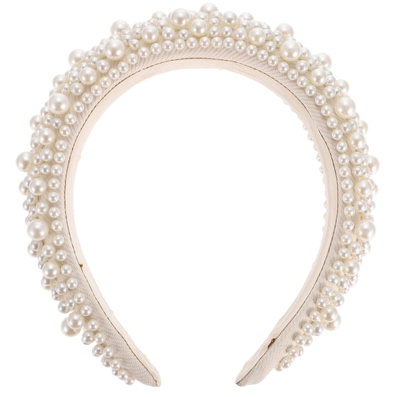 Unique Women Pearl Hairbands Baroque Sponge Headbands Stylish Headdress