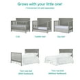 Dream On Me Cape Cod 5in1 Convertible Crib, Storm Gray