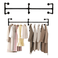 thumbnail image 4 of "180cm Perchero De Pared Estante De Metal Para Ropa Multiusos Belug negro ", 4 of 5