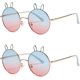 thumbnail image 2 of Gafas de sol para niños, gafas de sol polarizadas de metal redondas con orejas de conejo para niñas y niños de 5 a 16 años, 2 of 5