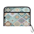 thumbnail image 7 of Accordion File Organizer with Zip Closure 13 Pockets Expanding File Folder Letter A4 Paper Document Organizer for Home Office Intricate Blue Shape, 7 of 7