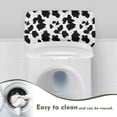 thumbnail image 4 of Renewold Cow Print Toilet Tank Lid Cover for Bathroom, Stretchable Dust Resistant Covers for Toilet Tank Lid, Fits Most Standard Toilets Tanks, Black and White, 4 of 6
