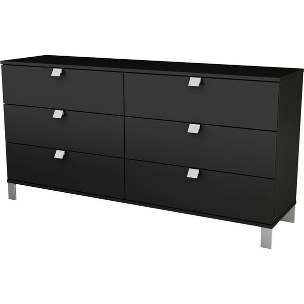 Songmics wide dresser, fabric drawer dresser with 5 drawers, industrial closet storage drawers with metal frame, wooden top, closet organizer for hallway, nursery, rustic brown and black. south shore spark 6 drawer double dresser multiple finishes