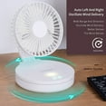 thumbnail image 4 of Needhep Strong Wind Ultra Quiet Small Personal Fan,Table Fans for Bedroom, Portable Bathroom Fan, Oscillating Floor Fan, Usb Mini Fan (white), 4 of 10