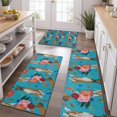 thumbnail image 2 of Dogs with Pioneer Flower Kitchen Rugs Sets Of 3,Kitchen Runner Rugs Non Skid Washable,Decorative Kitchen Floor Mats for Kitchen,Sink,Laundry,17"x30"+ 17"x47" + 17"x59", 2 of 6