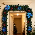 thumbnail image 6 of Qwtwty 9 ft Pre‑Lit Christmas Garland with Lights, Fake Vines Real Touch Winter Xmas Garland for Stairs, Railing, Fireplace, Door Decorations, 6 of 6