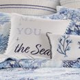 thumbnail image 2 of Levtex Home - Reef Dream - Almohada decorativa (45 x 45 cm) - Palabras bordadas - Blanco, azul y azul marino, 2 of 3