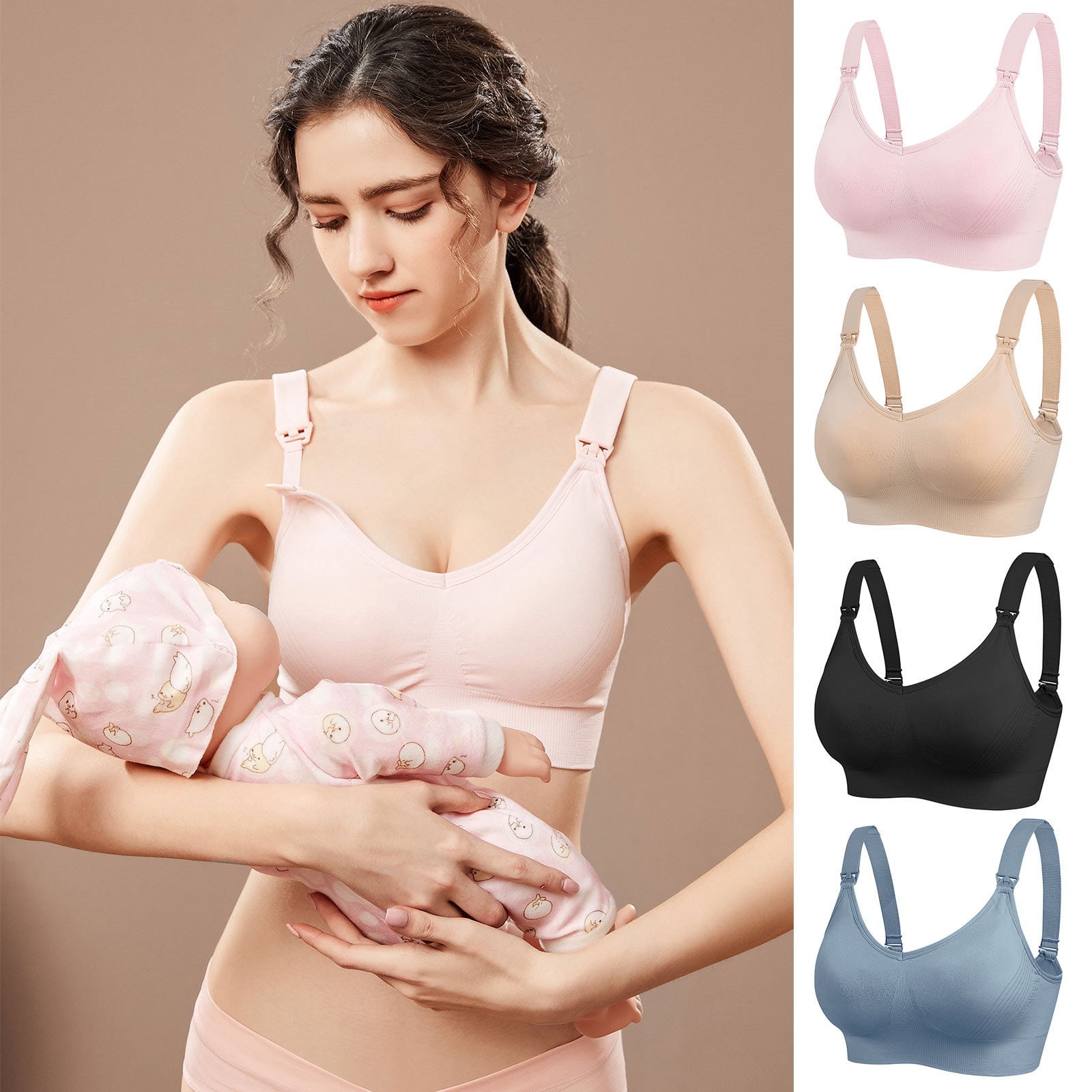 Vetsdori Womens Nursing Bras Bralette Soft Maternity Bra Wireless Pumping Breastfeeding Everyday Bra for Women Breathable