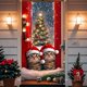 thumbnail image 1 of Cubierta de puerta de Navidad 35 x 71 pulgadas | Decoración navideña de poliéster | Banner de puerta de Navidad multicolor festivo para el hogar | Duradero, fácil de instalar, se adapta a puertas, 1 of 6