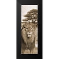 thumbnail image 2 of Sheldon Lewis 11x24 Black Modern Wood Framed Wall Art Titled - Jungle King 2, 2 of 5