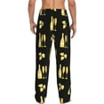 thumbnail image 3 of Uemuo Gold Bottles Pattern Men's Wide Leg Palazzo Lounge Pants with Pockets Light Weight Loose Comfy Casual Pajama Pants-X-Large, 3 of 9