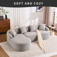 thumbnail image 5 of LUCKHAO Modular L- Shaped Chenille Sectional Sofa Couch with Chaise ,Sleeper Sofa Couches , Deep Seater Upholstered Memory Foam Sofa Couch ,No Installation, 5 of 14