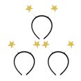 thumbnail image 1 of EeaseMX 3pcs Star Hair Bands Hair Hoops Glitter Tocado Accesorios para el cabello Favores de fiesta Suministros para fiesta (Dorado), 1 of 7