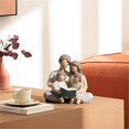 thumbnail image 4 of Figuras de libros de lectura para una familia de 4 personas, figuras pintadas a mano, regalos para padres o hija e hijo, decoración del hogar, 4 of 5