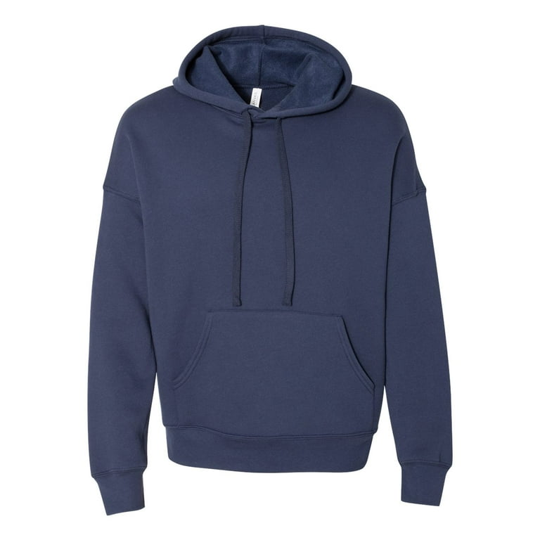 BELLA CANVAS Unisex Sponge Fleece Drop Shoulder Hoodie 3729 Navy XS Walmart