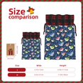 thumbnail image 3 of Rocae Colorful Cartoon Shark Print Christmas Drawstring Linen Gift Bag with Drawstrings Treat Bag Goody Present Bags for Christmas Party Favor, 3 of 8