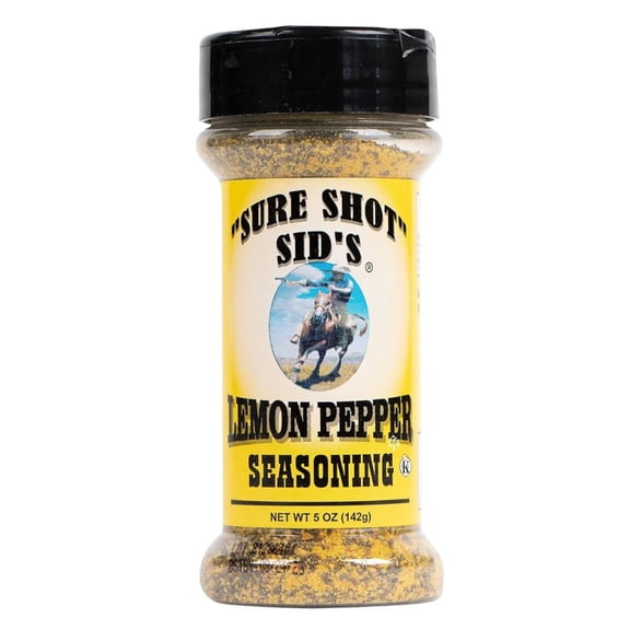 Sure Shot Sid’s Lemon Pepper Seasoning – All-Purpose BBQ & Grill Rub for Chicken, Seafood, Steak, Vegetables, 5 oz