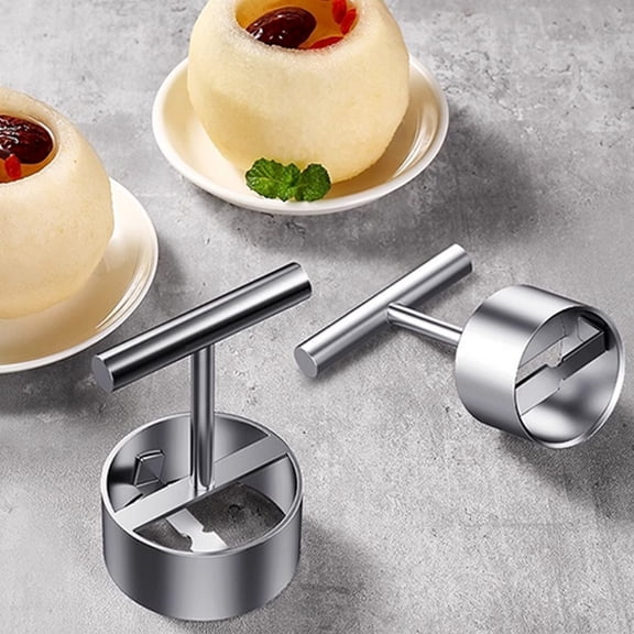 COM1950s Stainless Steel Fruit Corer and Core Remover,Multi-Function Kitchen Tool for Apples,Pears,Pineapples,and Vegetables,Easy To Use with Dishwasher Safe Design