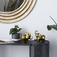 thumbnail image 2 of 6", 7"H Gold Porcelain Elephant Sculpture, by DecMode (2 Count), 2 of 8