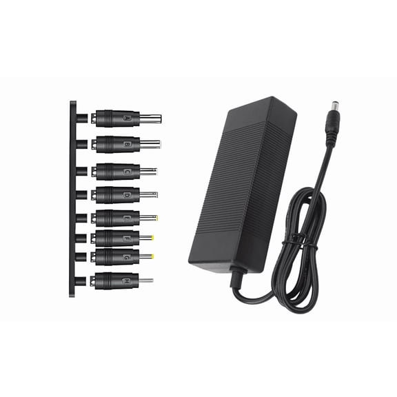 12V 10A Power Supply Adapter With 8-in-1 circular conversion head，AC 100-240V Input Convert to DC 12 Volt 10 Amp 120 Watt Transformer, USA Wall Plug Driver for 5050 3528 LED Strip Lights