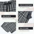 thumbnail image 5 of QPNGRP Mens Fleece Plaid Pajama Pants Bottoms with Pockets Cozy Sleepwear Lounge Wear Lightgray M, 5 of 8