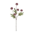 thumbnail image 2 of Artificial Pompon Mum Flowers - 20" Small Mini Pale Pinkish Gray 5 Heads Chrysanthemum Ball with Stems for DIY Wedding Bouquets, Centerpieces & Home Table Decor, By Preplabs, 2 of 6