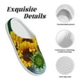 thumbnail image 5 of Xecao Sunflowers in Bucket Print Cotton Slippers Fuzzy Warm Cozy Slippers Non Slip House Slippers For Indoor Outdoor Cotton Slippers House Slippers-37/38, 5 of 7