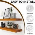 thumbnail image 6 of 24 Inch Floating Shelves, Bathroom Wooden Shelves for Wall Mounted, Rustic Farmhouse Floating Shelves, Solid Wood Wall Shelves for Storage, Set of 2, Honey Oak, 6 of 12