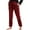 Red Plaid, variant on LANBAOSI Womens Pajama Pants Soft Fleece Plaid PJ Bottoms For Women with Pockets Loungewear Size L