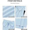 thumbnail image 7 of BTFBM Pants for Women Spring Clothes Striped High Waist Tie Knot Dressy Casual Wide Leg Palazzo Work Trousers Pants, 7 of 7