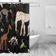thumbnail image 3 of XMXT Waterproof Shower Curtain Liner with Iron Hooks, Cartoon Animal Skeleton Shower Curtains for Bathroom Decor Accessories, 72 x 72 inches, 3 of 8