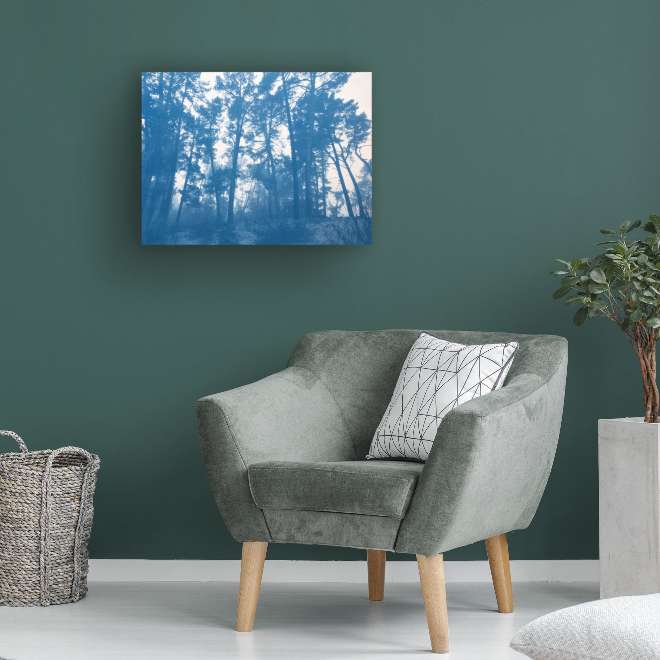 Canvas Wall Art - Christine So 'Sheltering Trees' Wall Art for Living Room, Bedroom, or Office Décor by Trademark Fine Art - 47 x 35 Inches