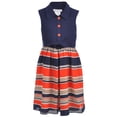 thumbnail image 2 of Bonnie Jean Big Girls' "Head of the Harbor" Dress (Sizes 7 - 16) - navy, 16, 2 of 2