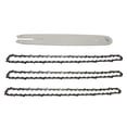 thumbnail image 1 of 16 Inch Chain Saw Guide Bar with 3Pcs Chains for 009 012 021 E180 MS180 MS190 MS250, 1 of 6