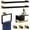 Black and Gold, variant on 5 Piece Brushed Nickel Towel Bar Set Bathroom Hardware Set Brushed Nickel Bathroom Accessories Set with 2 Towel Hook, Stainless Steel Wall Mounted Bathroom Towel Rack Set Square 16-Inch