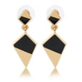 thumbnail image 2 of Pendientes largos geométricos de aleación de moda, joyería de decoración para mujer y niña (oro), 2 of 5
