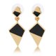 thumbnail image 2 of Pendientes largos geométricos de aleación de moda, joyería de decoración para mujer y niña (oro), 2 of 5