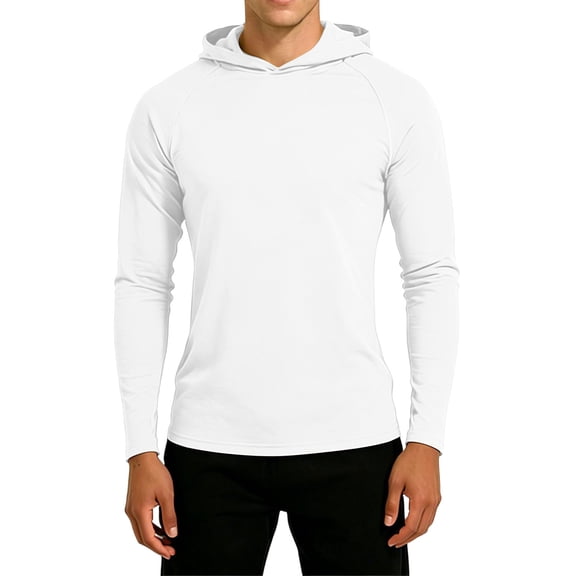 Lmnyox Men's Sports Sweatshirts Plain Thin Lightweight Long Sleeve Hoodie Casual Fall Outdoor Pullover
