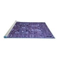 thumbnail image 2 of Ahgly Company Machine Washable Indoor Square Persian Blue Traditional Area Rugs, 6' Square, 2 of 4