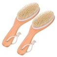 thumbnail image 4 of Exfoliating Bath Brush with Ergonomic Wooden Handle Soft Bristle Scrubber for Gentle Skin Cleansing, Portable Shower Tool for Men and Women, 4 of 4