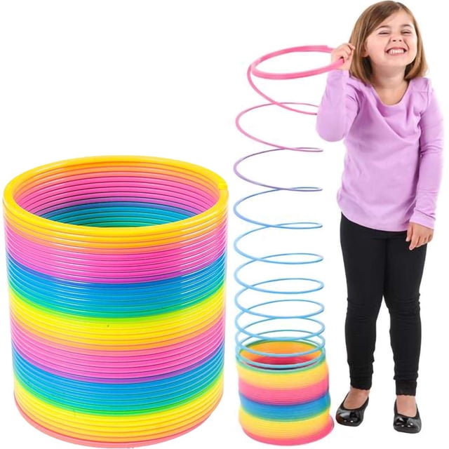 Muelle helicoidal de plástico Jumbo Rainbow The Dreidel Company