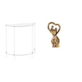 thumbnail image 1 of Mesita de noche de acrílico,Mesa auxiliar de acrílico transparente Mesa auxiliar transparente en capas,Mesa pequeña de acrílico,mesita de noche pequeña,compacta,Estatua de pareja,Figura de, 1 of 8