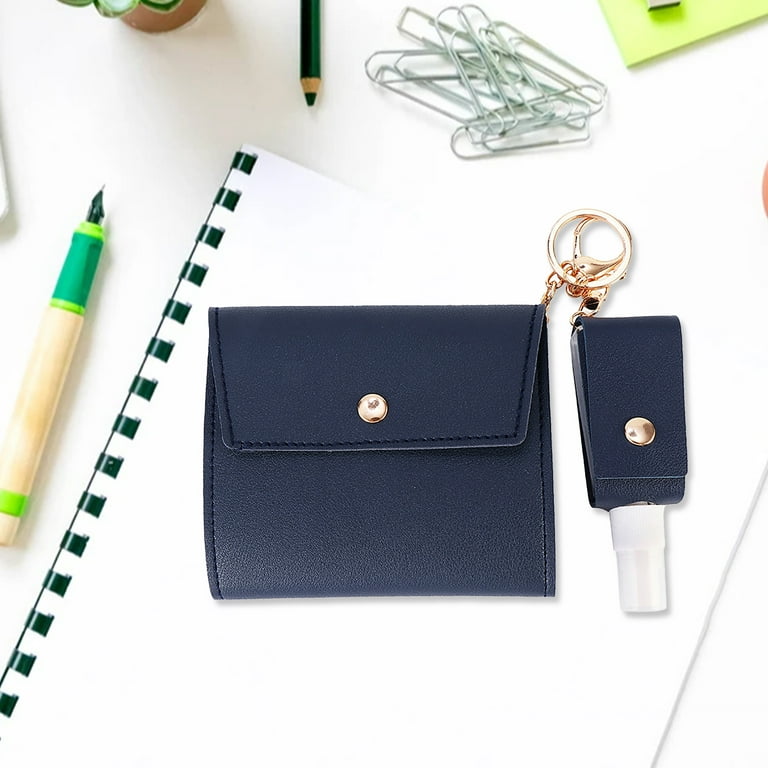 Travelwant Leather Tiny Coin Holder ID Case Keychain Wallet with Zip Close Cute Durable Card Holder for Women Teen Girls Keychain Key Ring Holder