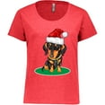 thumbnail image 3 of Inktastic Christmas Dachshund Dog Santa Women's Plus Size T-Shirt, 3 of 5