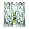 thumbnail image 6 of Yayeee Window Curtains Set of 2 for Living Room Light Filtering 63"x42", Green Fruits and Vegetables Pattern, 6 of 7