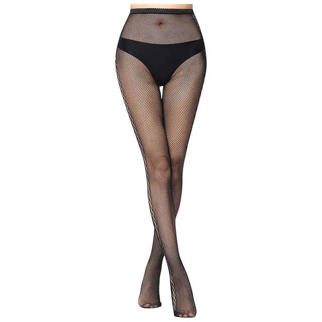 Penkiiy Fishnet Stockings pour Femmes Femmes Pantalons Aguichant Leggings en Maille Transparente Grande Taille Bas Résille Résille Collants Noirs