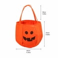 thumbnail image 4 of Halloween Candy Bag, Trick or Treat, Halloween 3D Pumpkin Non Woven Tote Bag, Halloween Party Favor Holder, Decorative Candy Storage Bag for Holiday Event Display, 4 of 5